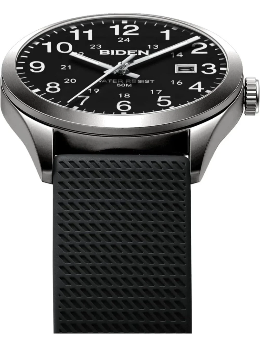 Men's Black Silver Analog Unisex Medical Professionals Waterproof Nurse Watch